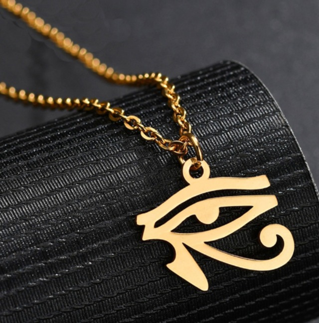 【AR002】ネックレス メンズ シルバー ゴールド ステンレス おしゃれ エジプト ファラオ ホルスの目 アクセサリー ペンダント