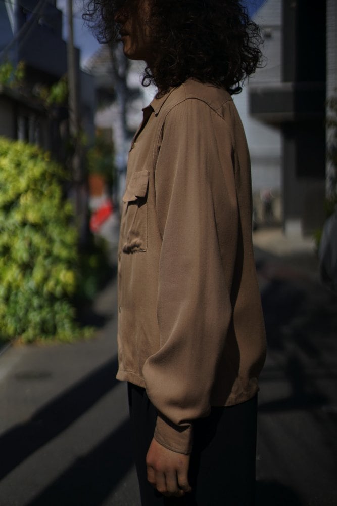 トップス 40s rayon gabardine shirts Vintage Open Color Rayon Gabardine Shirts [1940s] Vintage Rayon