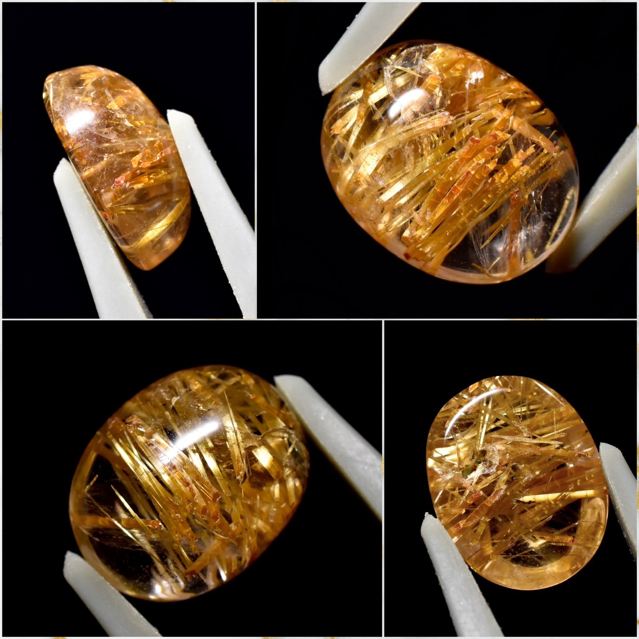 古憶】ルチルクォーツ 針入り水晶 裸石 天然石 ブラジル産 透明度が 