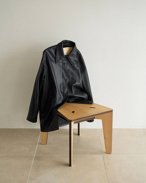 【anuke】Ecoleather Over Jacket