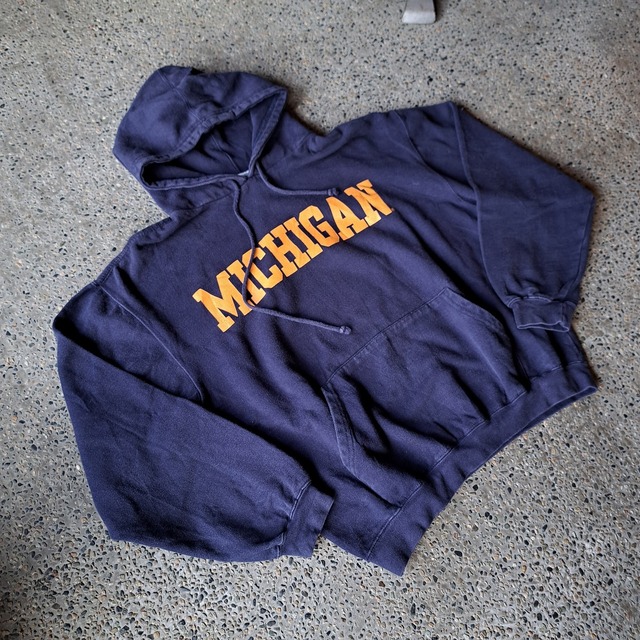 "MICHIGAN" カレッジプリント ヘビーオンスパーカー used [304095]