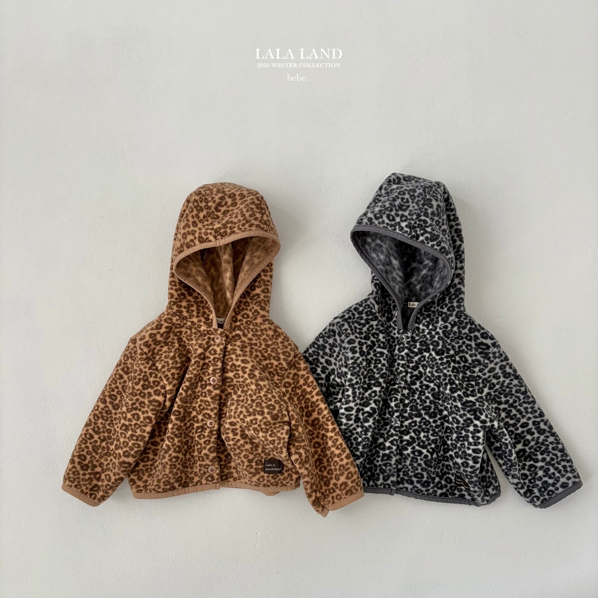 bebe leo fleece cardigan【lalaland】※12月下旬発送予定