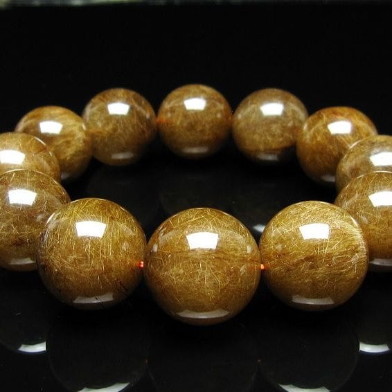 ルチルクォーツ ブレスレット 20mm ブロンズルチル ブレス 一点物 111