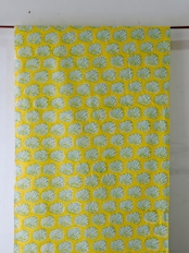 block print fabric c89 banana yellow