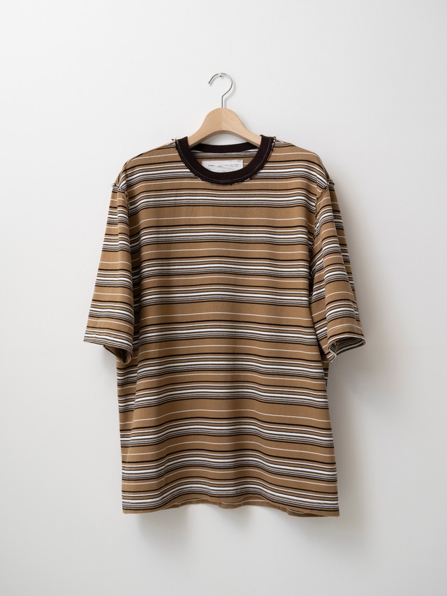 CAMIEL FORTGENS　BIG TEE　HEAVY JERSEY CUSTOM BROWN STRIPE　CF.17.01.04.01