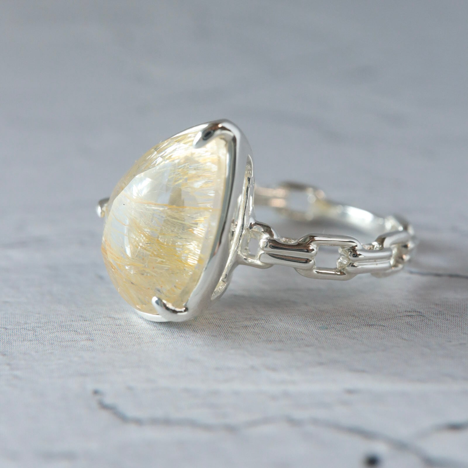 ルチルイントパーズ リング | DoubleMoon jewelry