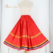 フォークダンス 衣装 スカート レッド系 チャコット Chacott 赤 黄 青 黒 サテン 光沢 日本製 チロリアン チロルスカート カントリー 鮮やか 華やか ふんわり ダンス衣装 イベント 練習 レッスン イエロー系 ブラック系 ブルー系