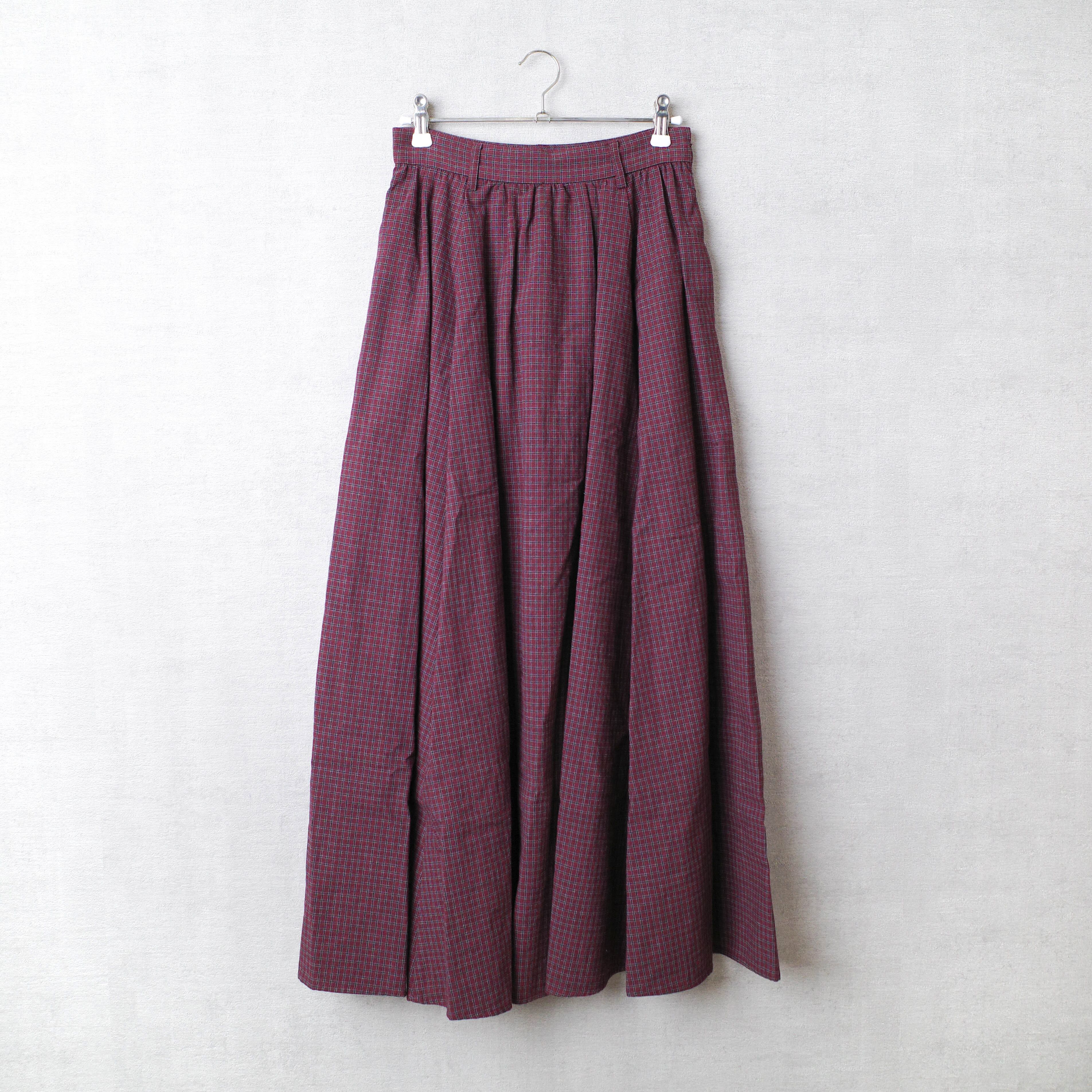 [NEW] CLANE	CHECK FLARE SKIRT 17109-6051