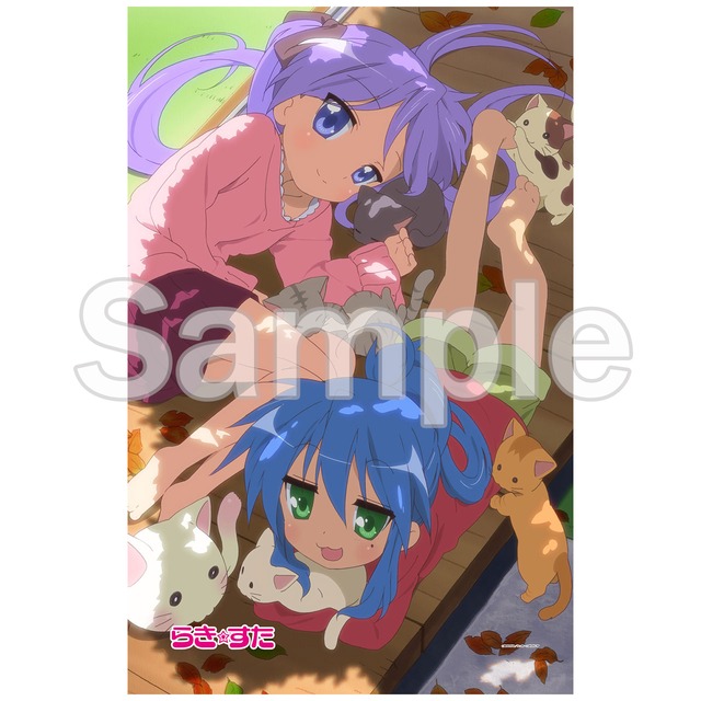 【4571576728972受注生産】らき☆すた　タオルケット 泉こなた&柊かがみ(寝そべり)