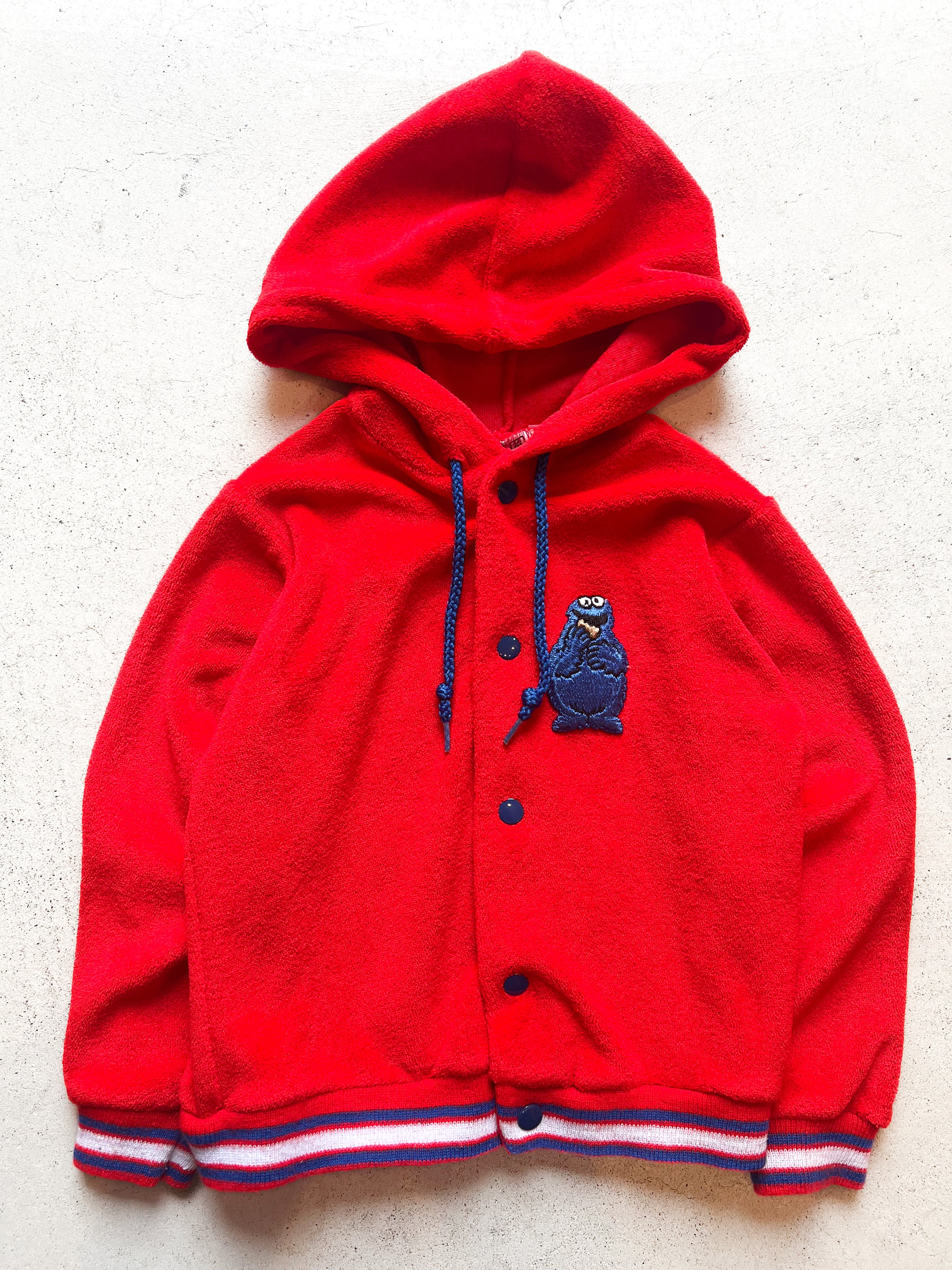 【100cm】VINTAGE 80's セサミストリート タオル地パーカー【9894】