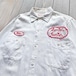 50s  Chain stitch Patch Real Work Damage Cotton Work Shirt   Size SMALL