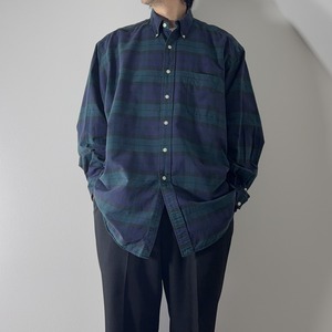 90s Ralph Lauren black watch shirt "The Big Oxford" [L] 古着