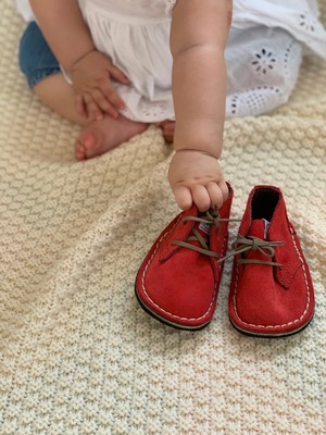 【即納】suede shoes (red) スエードベビーシューズ　レッド