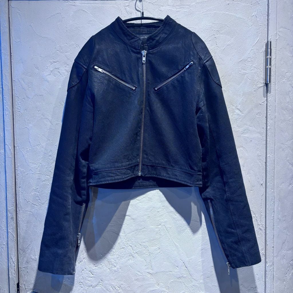 NO MASS PROD ノーマスプロッド CROPPED MOTO DENIM JACKET デニム