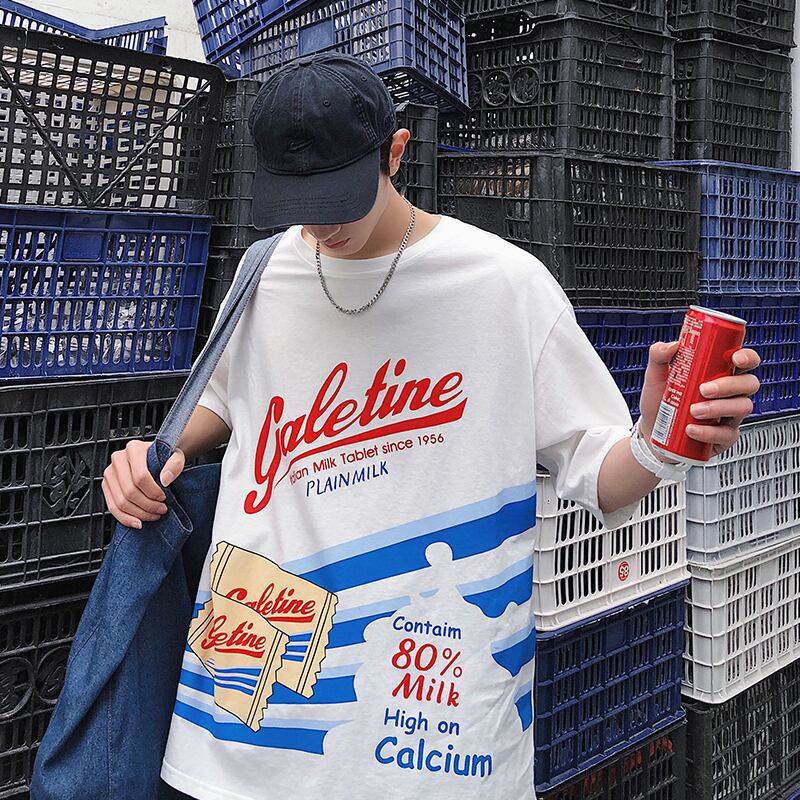 全2色 Tシャツ カットソー プリント カジュアル おしゃれ