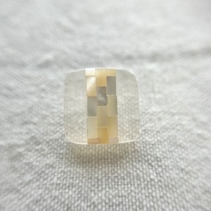 クリアスクエア×モザイク白蝶貝 22㎜