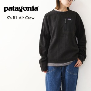 Patagonia [パタゴニア正規代理店] K's R1 Air Crew [64815] キッズ・R1 エア・クルー・BLK・長袖・LADY'S [2026AW]