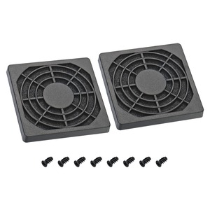 【新着特価】PATIKIL 60mm 冷却ファンフィルタ ファンダストフィルター ベントグリル保護カバー ねじ付き 2枚 ABSファン保護用 DIY用 ブラック
