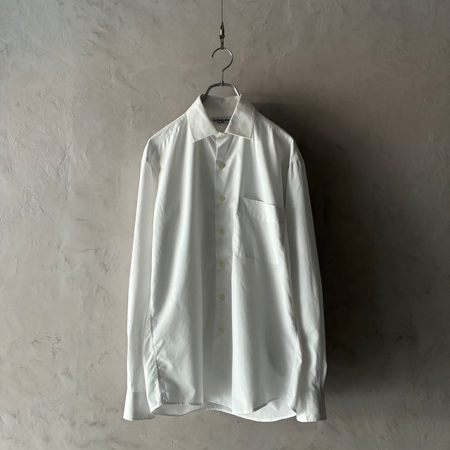 -Yves Saint Laurent- plain color dress shirt White