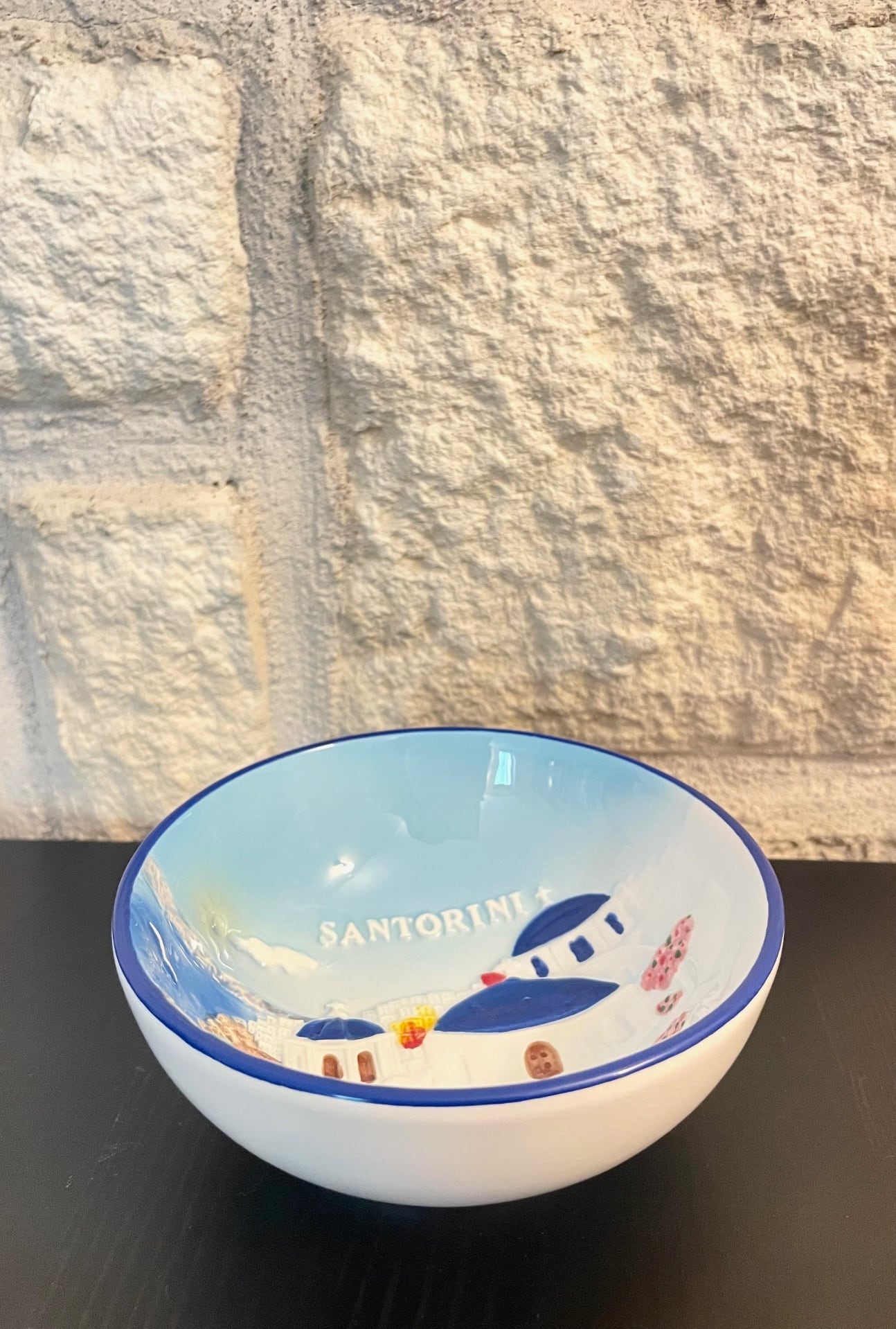 ギリシャ並行輸入！ サントリーニ島 お皿 小鉢 ボウル 小物入れ