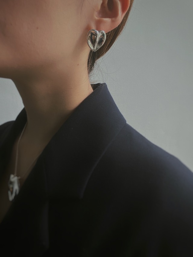 hert shell  pierce/earring