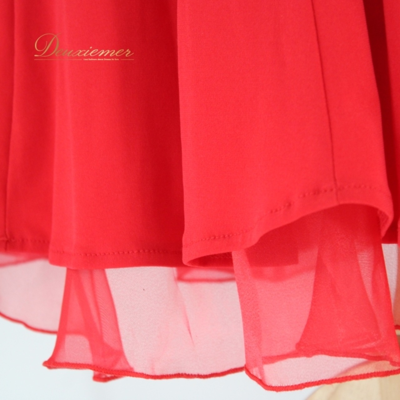 【タグ付き】社交ダンス 衣装 スタンダード スカート レッスンウェア オールシーズン union レッド系 赤 無地 シンプル 派手 フォーマル フレアスカート パーティー ダンスウェア 軽量 体型カバー ウエストゴム 春夏秋冬 カジュアル おしゃれ 動きやすい ふんわり 膝丈 コスチューム セクシー レディース 伸縮性 二重重ね