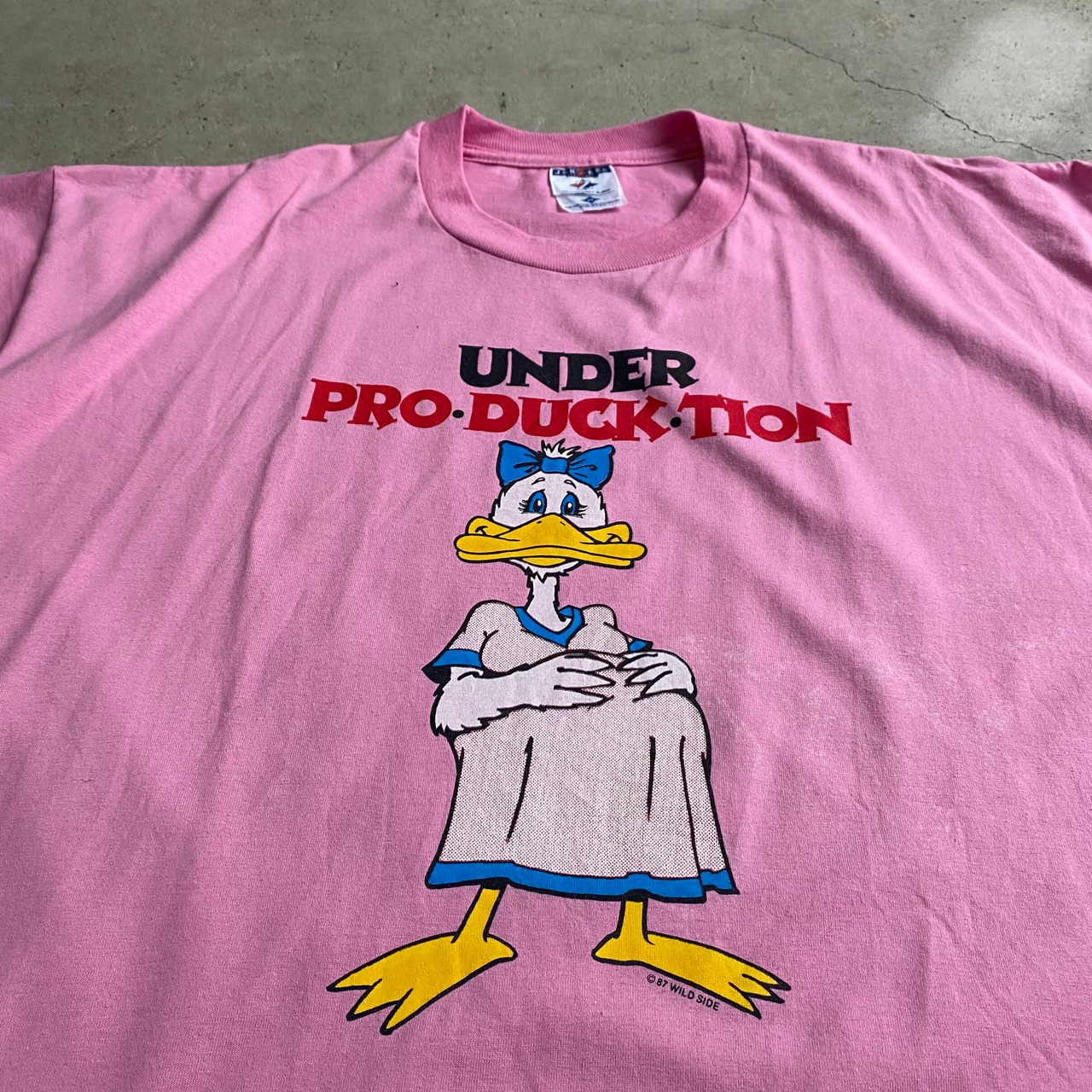 ビッグサイズ 80年代 USA製 ”UNDER PRO DUCK TION” アヒル アニマル 