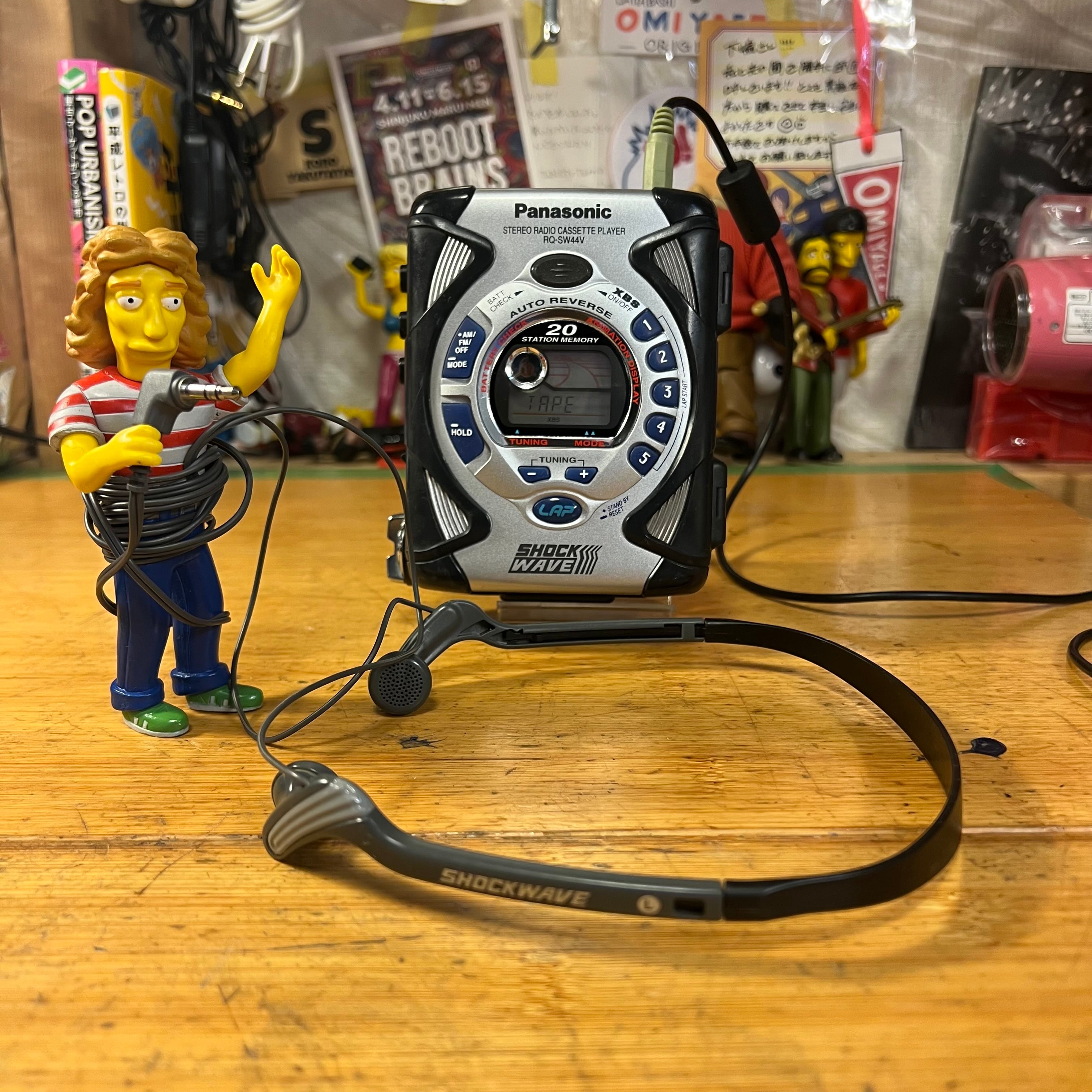 [メンテ稼動品]パナソニックショックウェーブ　カセットプレーヤーRQ-SW44V Panasonic Shock Wave RQ-SW44V Portable Cassette Player