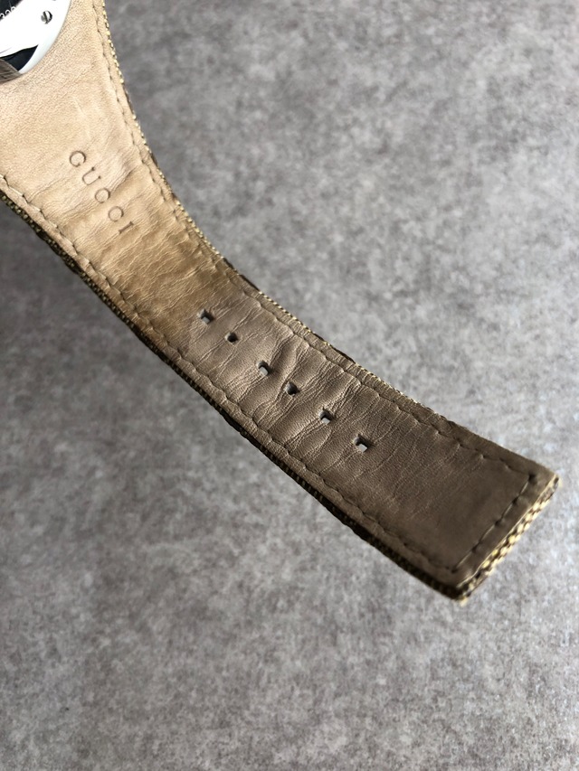 GUCCI グッチ GG 腕時計 ブラウン Gモチーフ キャンバス クウォーツ vintage ヴィンテージ オールド nehfxw