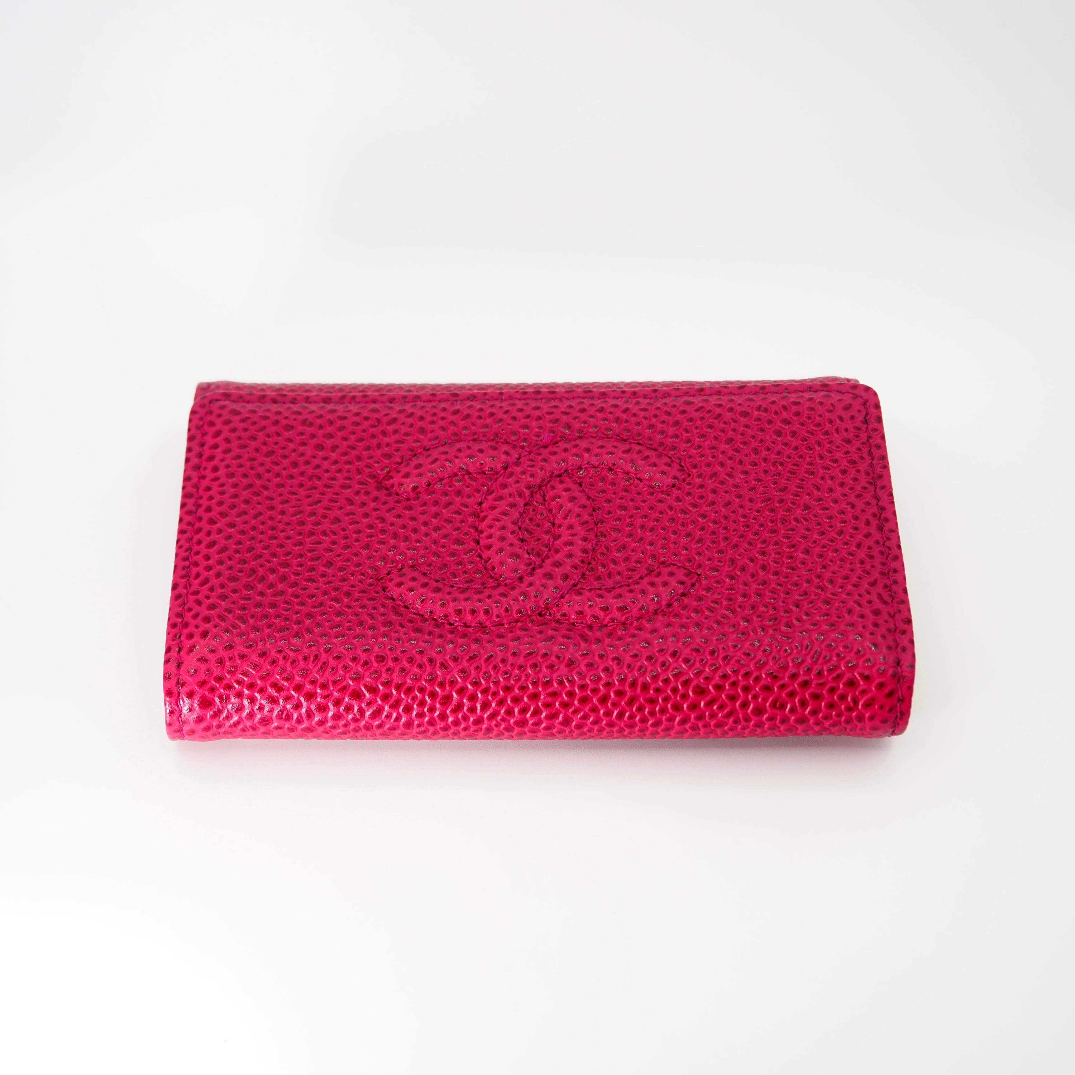 CHANEL ココマーク6連キーケース キャビアスキン ピンク シャネル