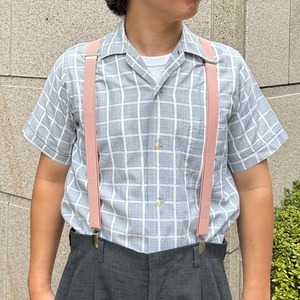 【MEN'S】50's gray×white check shirt