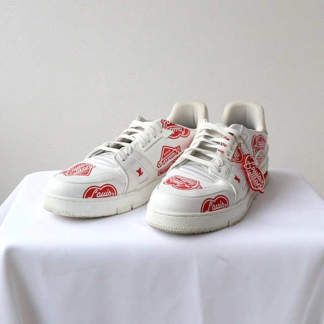 LOUIS VUITTON LV made トレイナースニーカー レッド ホワイト ルイヴィトン