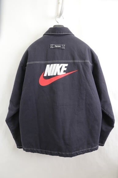 Supreme 18AW × NIKE DOUBLE ZIP QUILTED WORK JACKET BLACK MEDIUM  