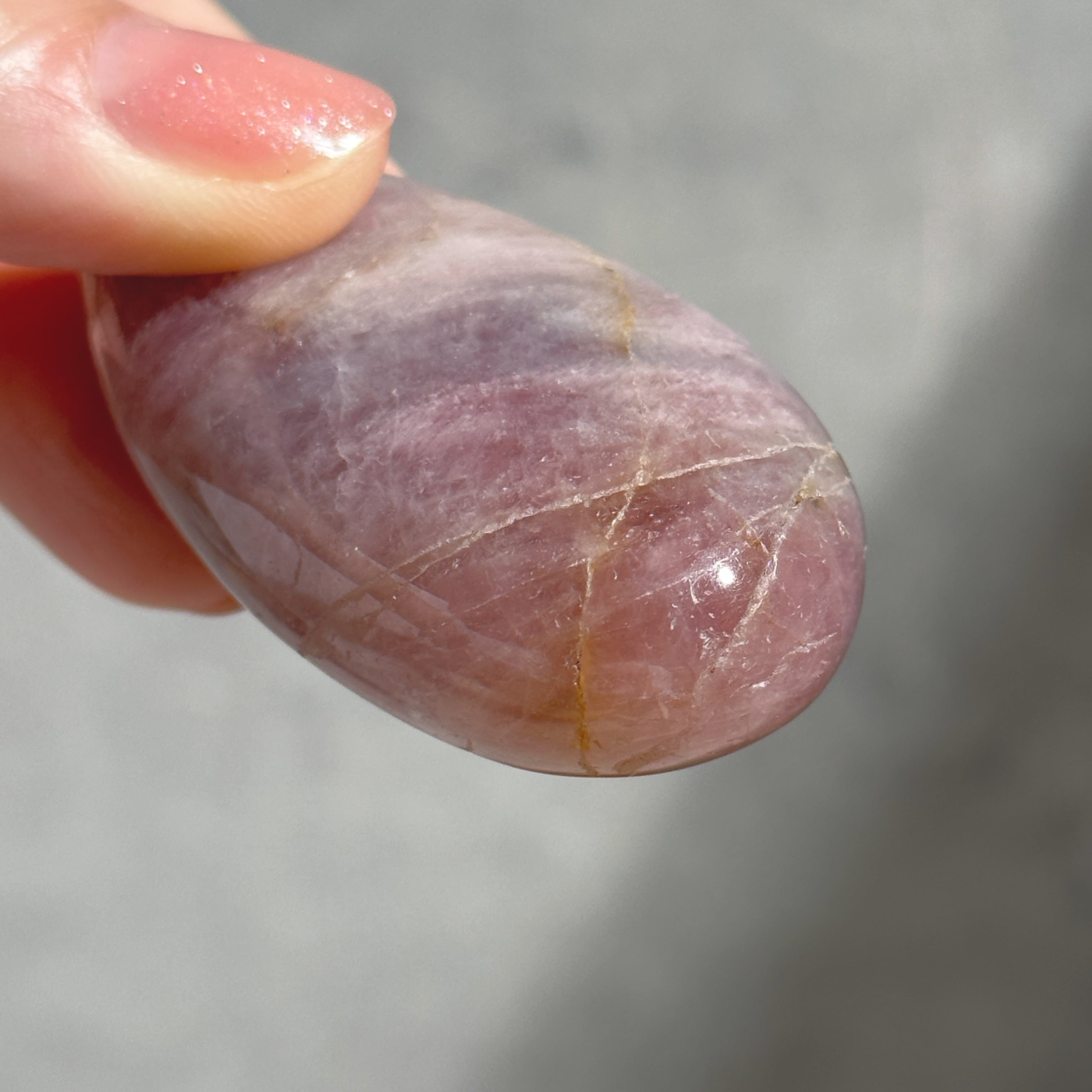 パープルローズクォーツ パームストーン21◇Purple Rose Quartz