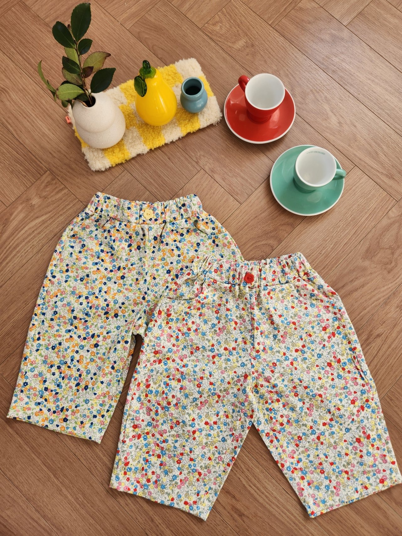 [JAZZ] Woven Flower Pants / [째즈] 직기꽃바지