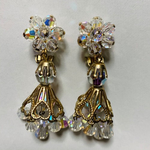 Vintage Aurora Color Bijoux Dangle Earrings ②