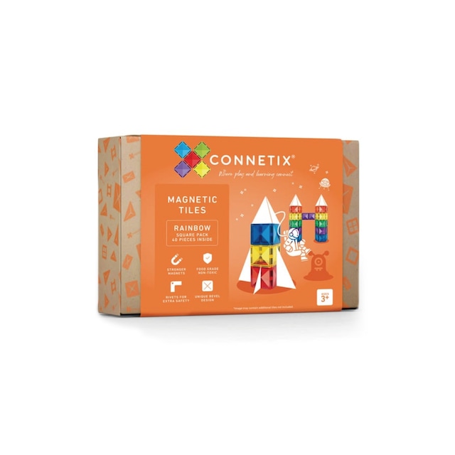 CONNETIX Rainbow Square Pack 40