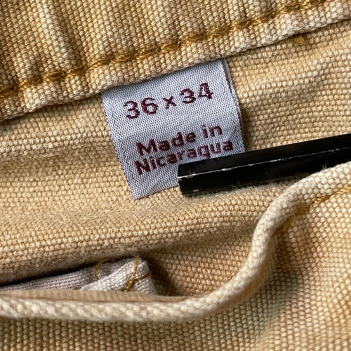20s ニカラグア製 ブラウン ダブルニー Carhartt 36×34 詳細写真12
