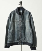ATELANE 11.5oz Denim Ribbed Blouson (BLU) 26A-23050