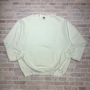 1990s RUSSELL WHITE SOLID SWEAT SHIRT USA