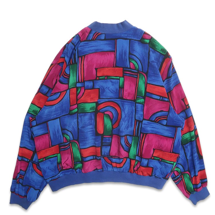 古着 〜90年代 Teddi 総柄 ジップアップジャケット ブルゾン