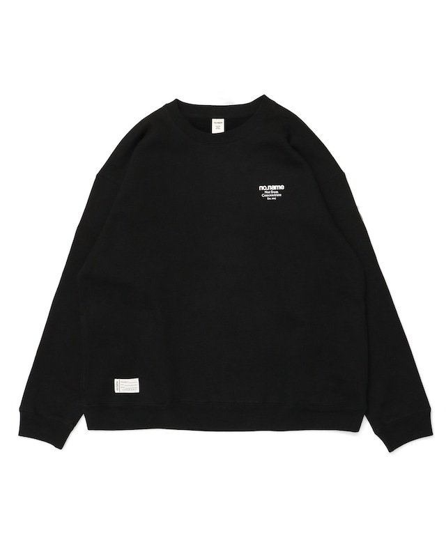 Words Pocket Crew Neck / BLACK