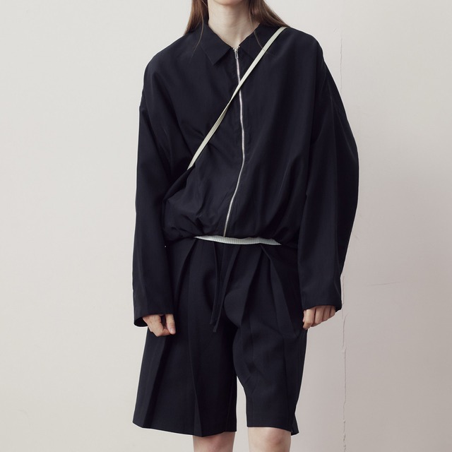 Minimal zip blouson A00243