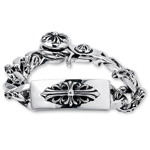 【CHROME HEARTS　クロムハーツ　Bracelet　ブレスレット】フローラルクロスIDファンシーリンクw/クリップブレスレット【送料無料】