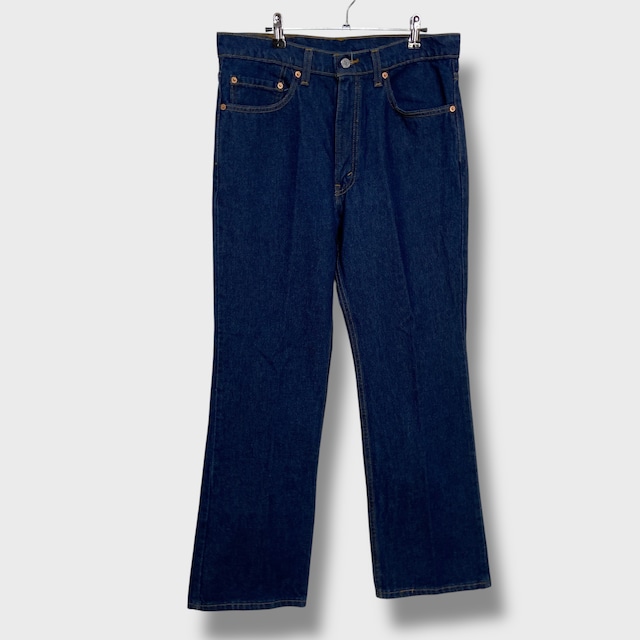 90s USA製　Levi's 517 フレアデニムパンツ　真紺　W34L30