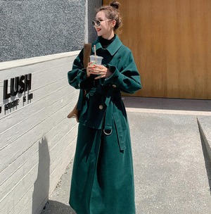 【送料無料】ステンカラーコート アウター 春 大きいサイズ オーバーサイズ カジュアル シンプル 大人 上品 ベーシック 30代 40代 50代 グリーン パープル ブルー BY-298