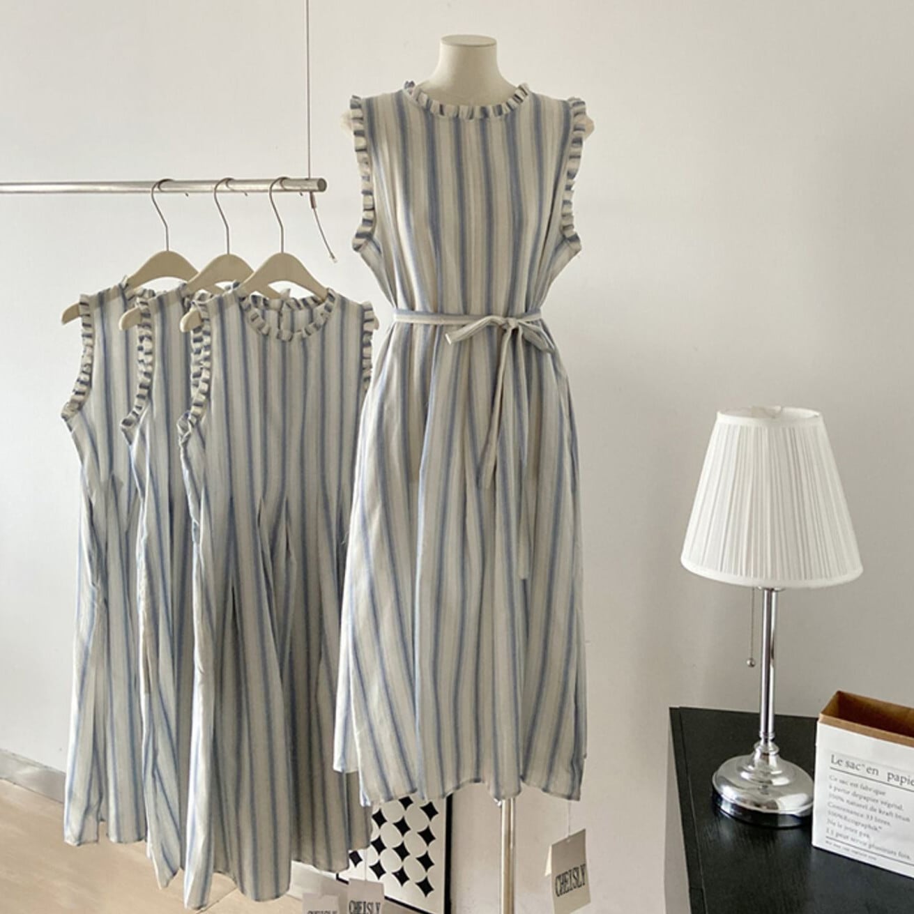 【dress】ストライプ柄ワンピース M23141