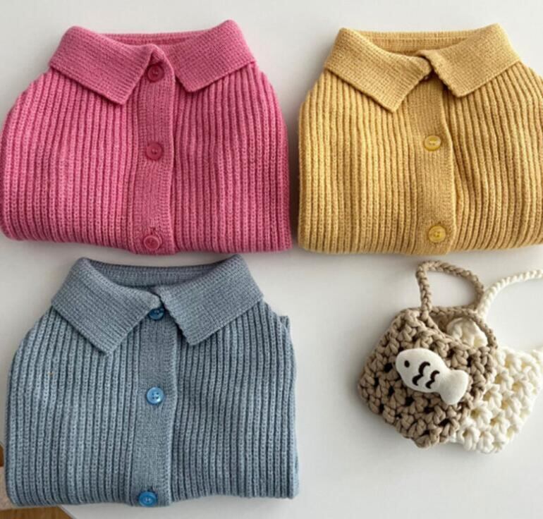 《予約》№1102545 コーデュロイ風セーターカーディガン