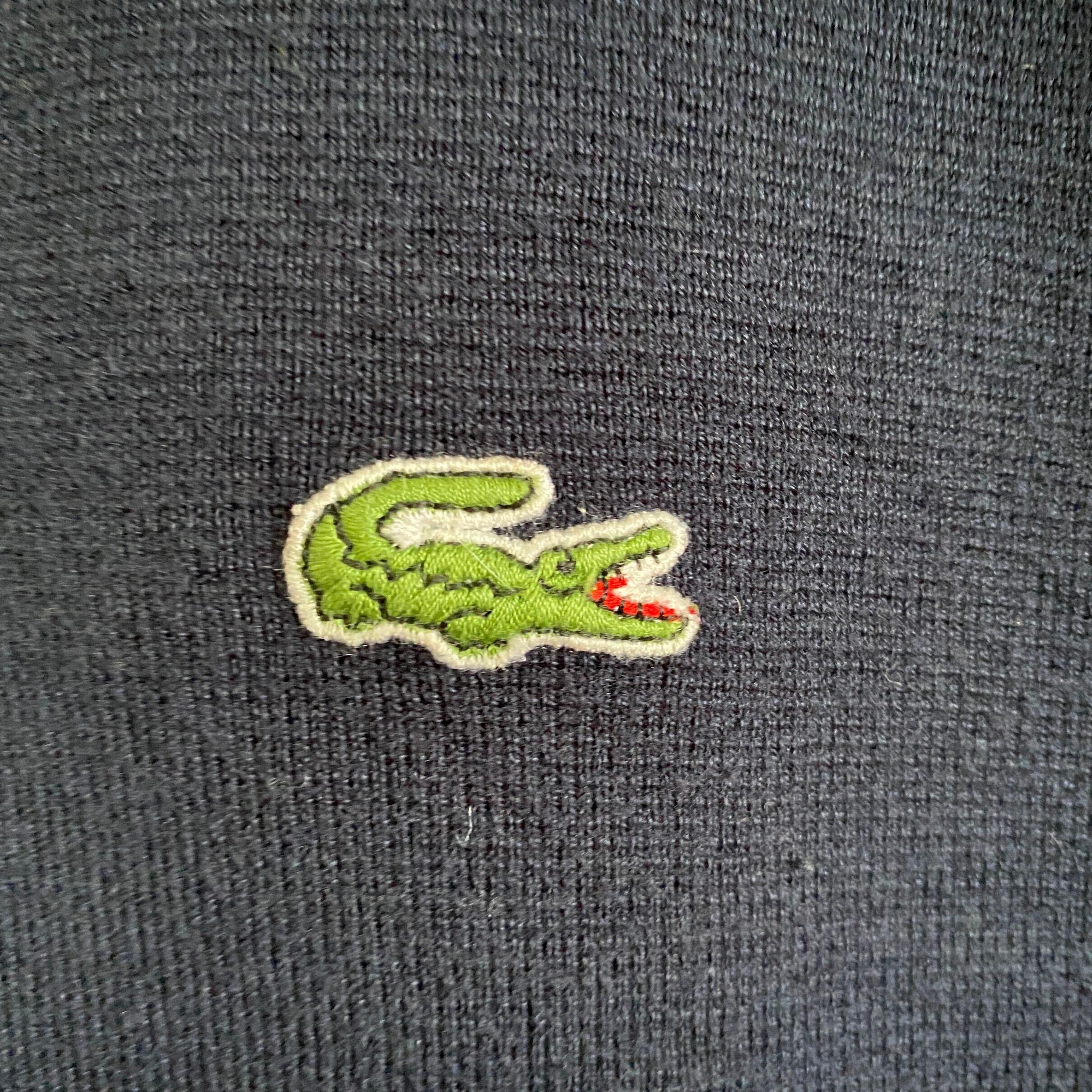 90年代 LACOSTE ラコステ ワンポイントロゴ ボーダー ニットセーター ...