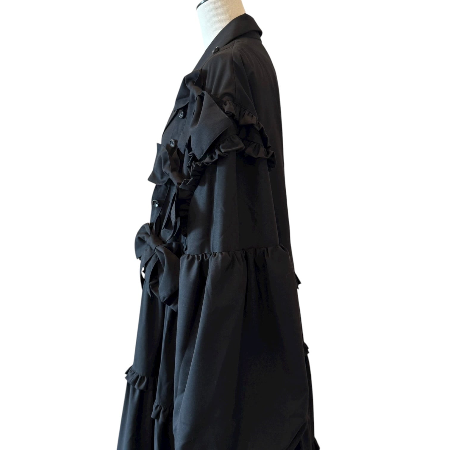 リボンドッキングスーツワンピース BLACK